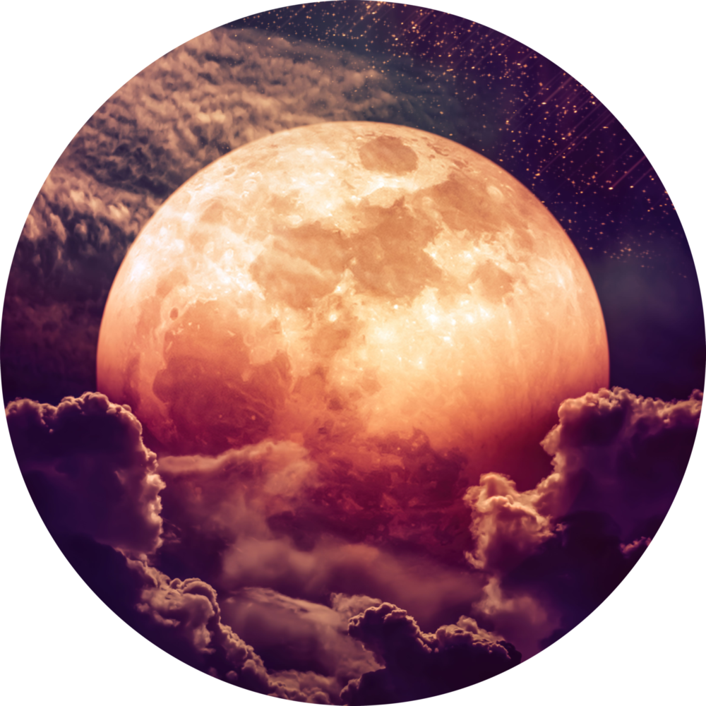 Arte de pared de vidrio de Luna