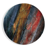 Goldroter Mineralstein Glasbild - 60x60 cm