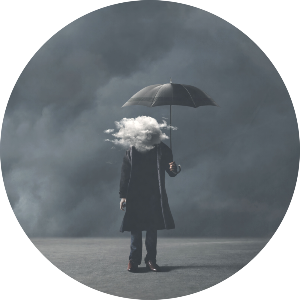 Storm in Thoughts Glass Wall Art