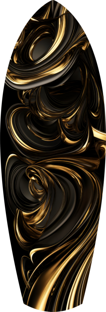 Golden Swirls Glass Wall Art
