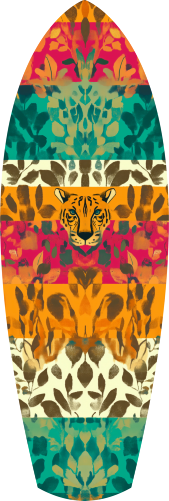 Camouflaged Tiger Glass Wall Art