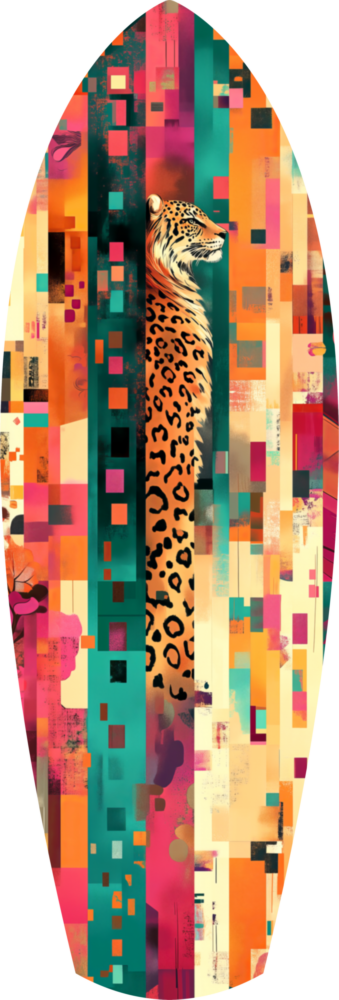 Camouflaged Tiger Glass Wall Art