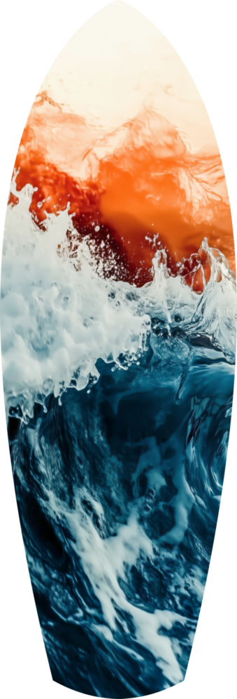 Colors of the Sunset in the Ocean Glass Wall Art