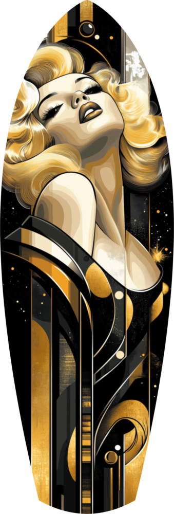 Golden Marilyn Monroe Glass Wall Art