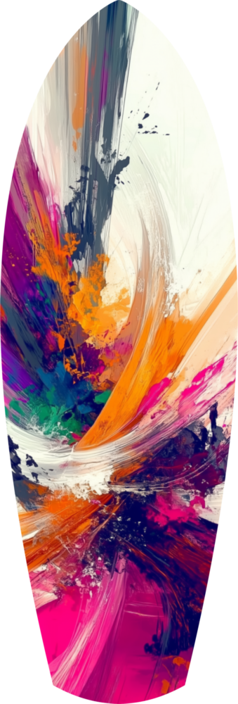 Abstract Paint Brushes Glass Wall Art