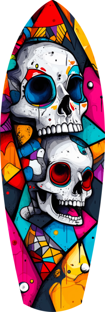 Vintage Skulls Glass Wall Art