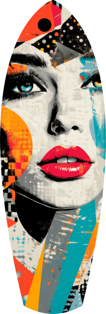 Woman in Style Glass Wall Art