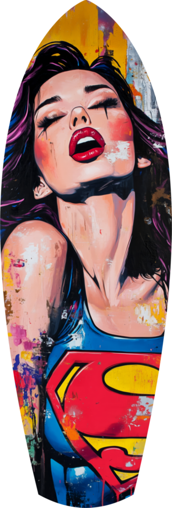 Supergirl Glass Wall Art