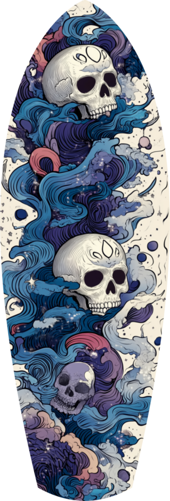 Midnight Skull Nocturnal Shadows Glass Wall Art