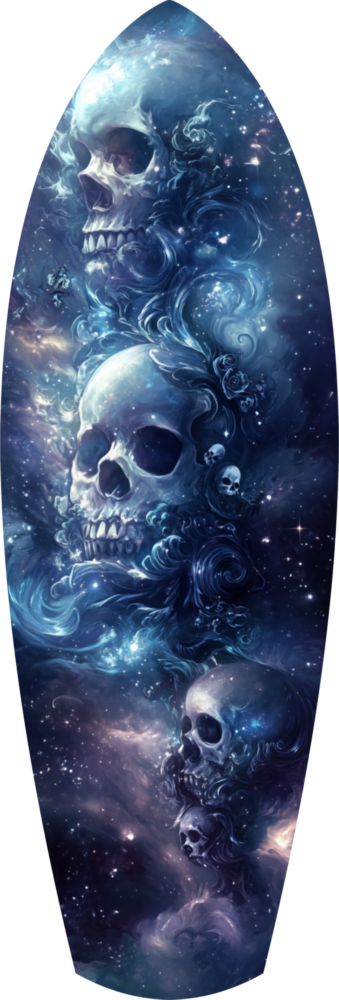 Midnight Skull Nocturnal Shadows Glass Wall Art