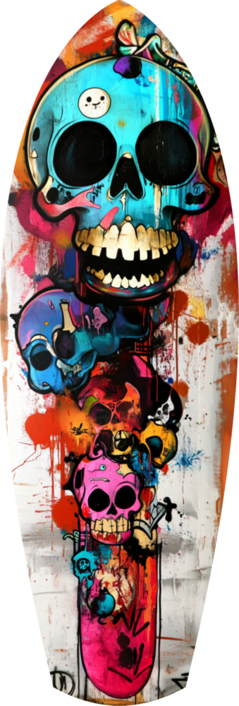 Street Soul Graffiti Skulls Glass Wall Art