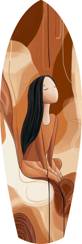 Listening the Waves Glass Wall Art