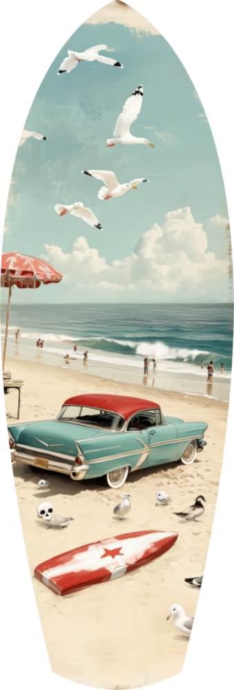 Timeless by the Sea V2 Glass Wall Art