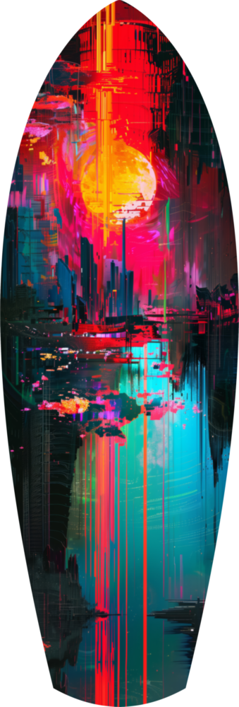 Dark City Glass Wall Art