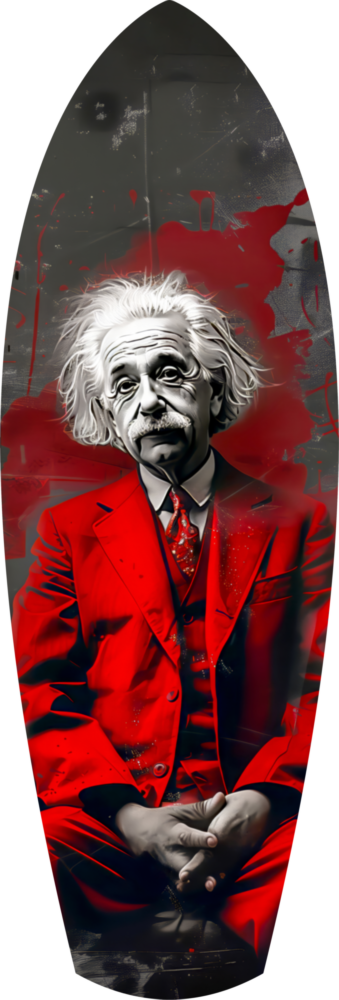 Einstein Mood V2 Glass Wall Art