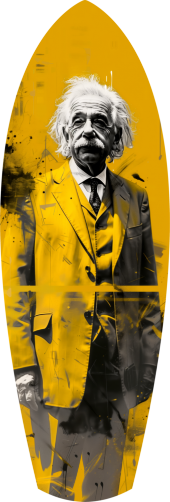 Einstein Posing Glass Wall Art