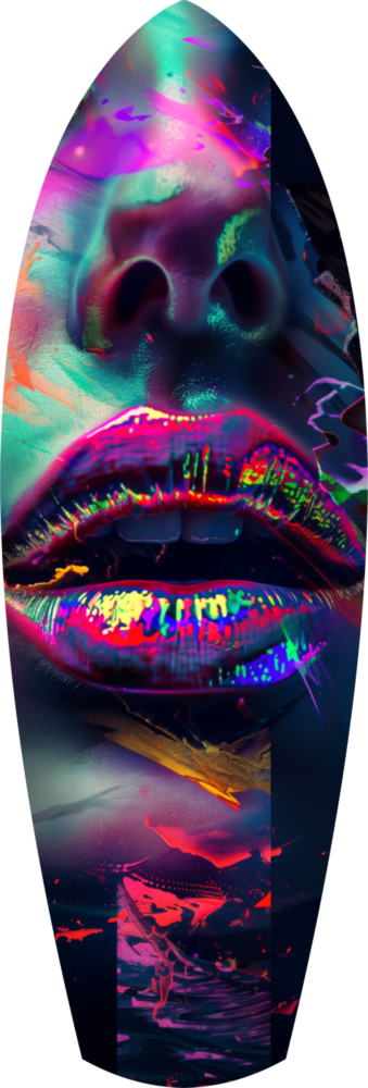 Colorful Lips V1 Glass Wall Art