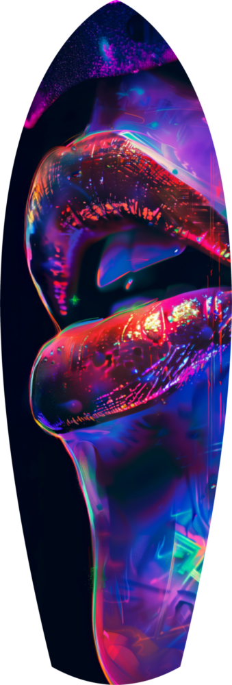 Colorful Lips V2 Glass Wall Art