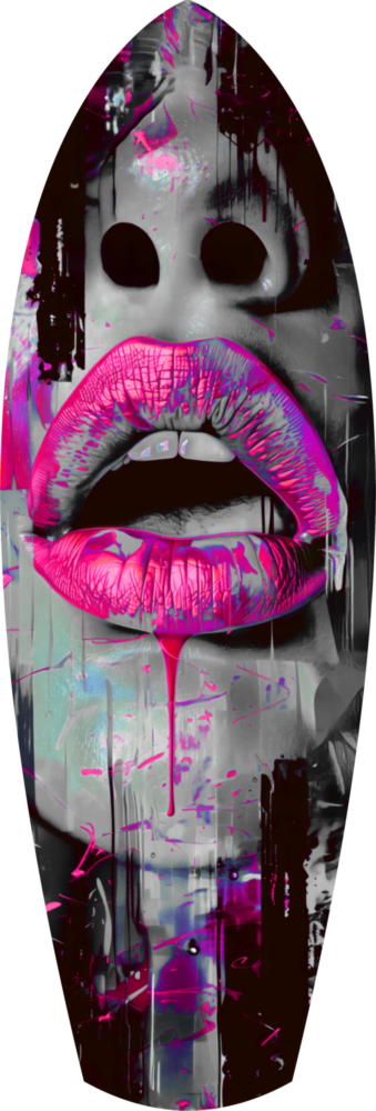 Colorful Lips V4 Glass Wall Art
