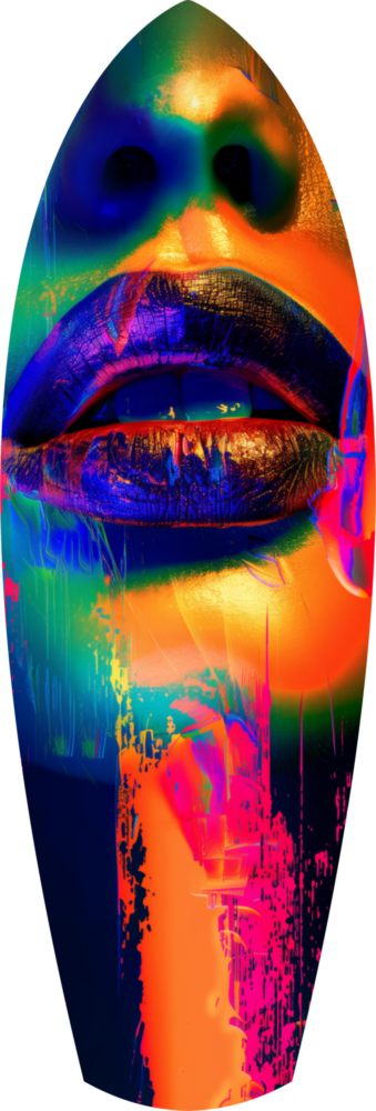 Colorful Lips V6 Glass Wall Art