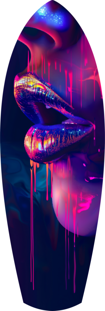 Colorful Lips V8 Glass Wall Art