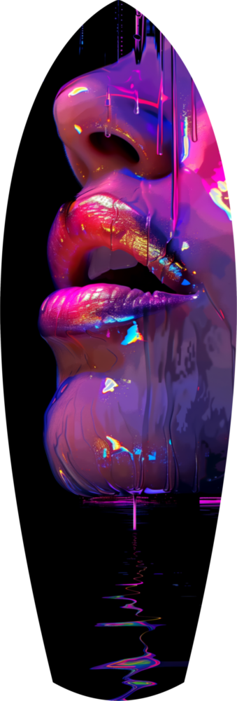 Colorful Lips V9 Glass Wall Art