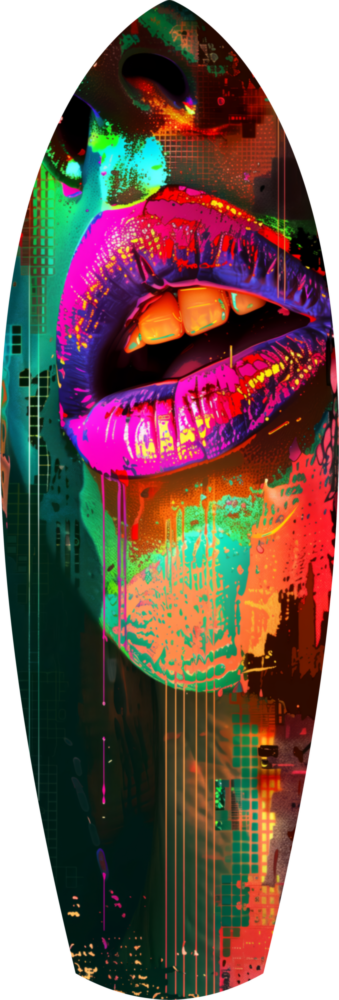 Colorful Lips V11 Glass Wall Art