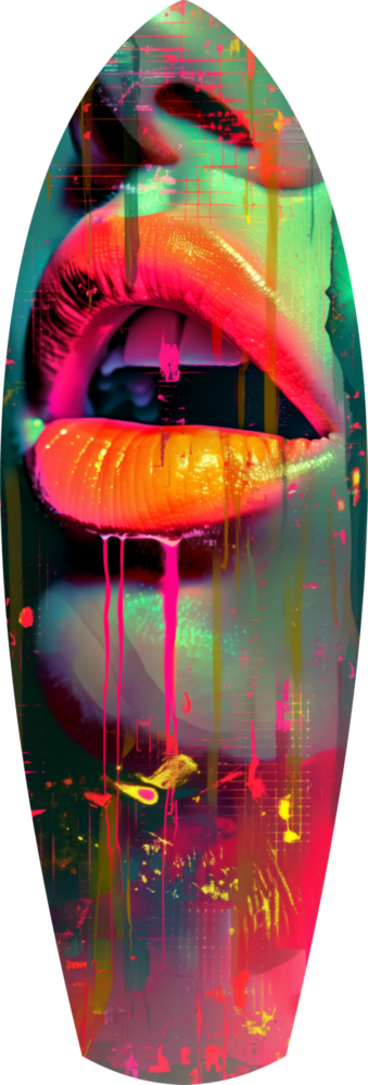 Colorful Lips V13 Glass Wall Art