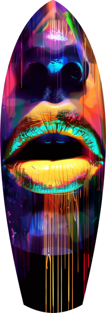 Colorful Lips V15 Glass Wall Art