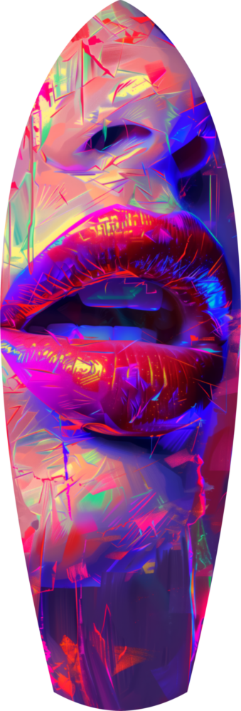 Colorful Lips V17 Glass Wall Art