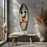 Graffiti Mouse Pop Art Glass Wall Art.