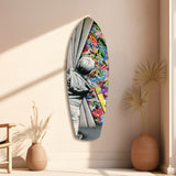 Street Art Curtain Reveal Pop Art Glass Wall Art.