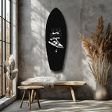 Iconic Black White Sneaker Pop Art Glass Wall Art.