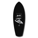 Iconic Black White Sneaker Pop Art Glass Wall Art.
