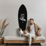 Iconic Black White Sneaker Pop Art Glass Wall Art.