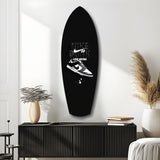 Iconic Black White Sneaker Pop Art Glass Wall Art.