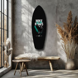 Teal Sole Sneaker Streetwear Pop Art Glass Wall Art.