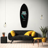 Teal Sole Sneaker Streetwear Pop Art Glass Wall Art.