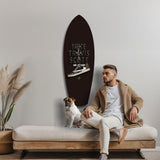 Brown Sneaker Hip Hop Pop Art Glass Wall Art.