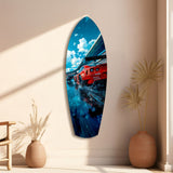 Red Racing Car Speed Tempered Glass Wall Art.