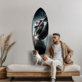 Motorcycle Speed Rain Close-Up Tempered Glass Wall Art.