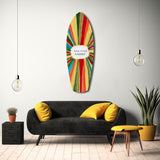 Positive Energy Sunburst Folk Art Glass Wall Art.