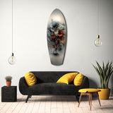 White-Bearded Wizard Steampunk Glass Wall Art.