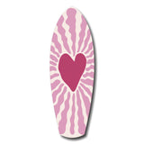 Pink Heart Burst Minimal Glass Wall Art.