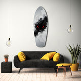 Smoke Beast Red Eyes Dark Fantasy Glass Wall Art.