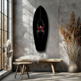 Hanging Spider Dark Macro Glass Wall Art.