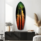Smoke Trail Speedboat Aerial Glass Wall Art.