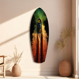 Smoke Trail Speedboat Aerial Glass Wall Art.