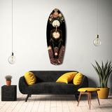 Brain Flowers Roots Surreal Glass Wall Art.