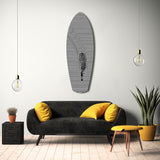 Optical Zebra Wave Lines Glass Wall Art.